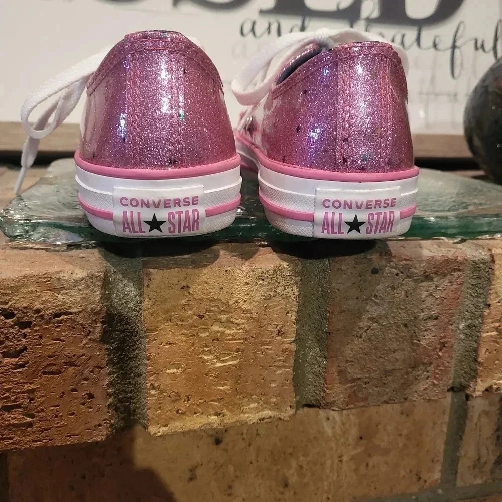Converse Junior Shoes Converse Pink Galaxy Glimmer Chuck Taylor Sz 4 Girls